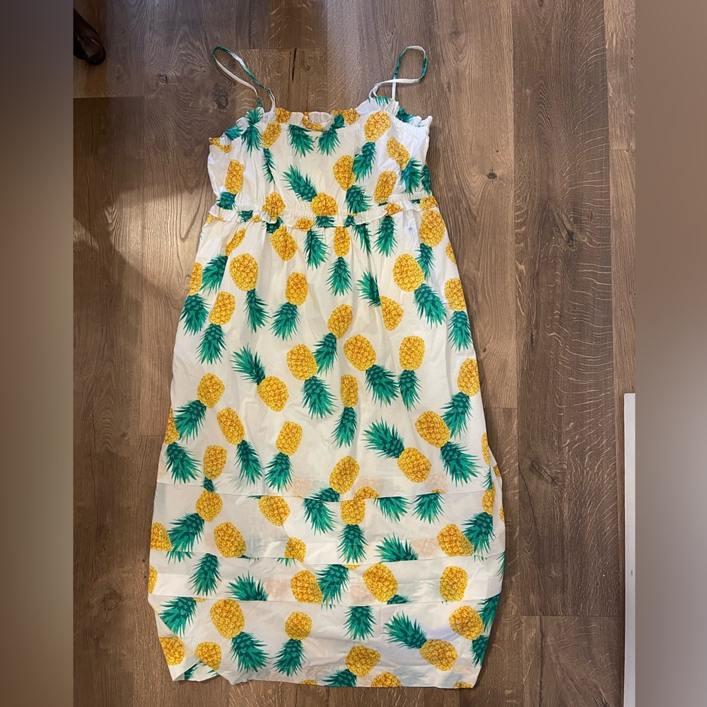 NWT J Crew Pineapple maxi dress, size 18